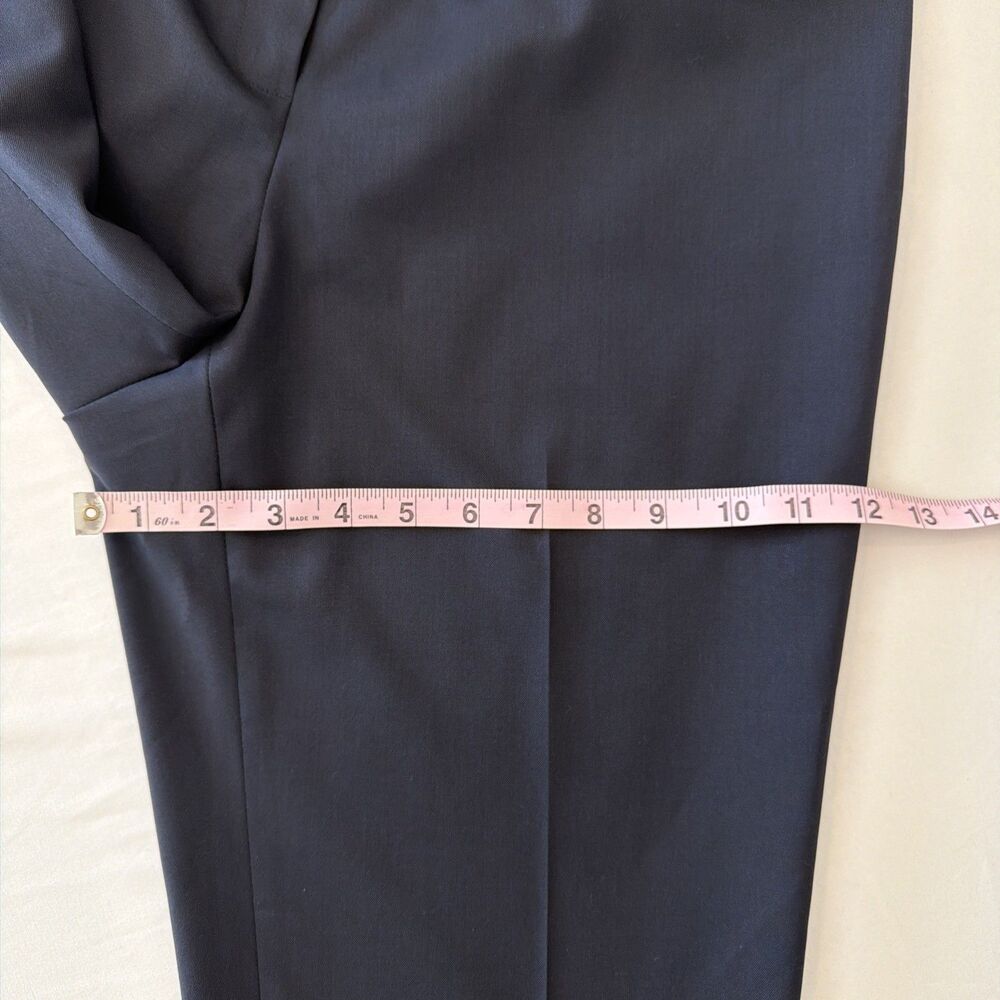 Lafayette 148 Womens 10 Irving Wool Pants Navy Stretch Ankle Dress Career $448 - Picture 14 of 15